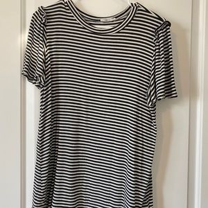 Striped Blouse Olive & White